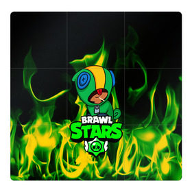 Магнитный плакат 3Х3 с принтом BRAWL STARS в городе Новоалтайск, Полимерный материал с магнитным слоем | 9 деталей размером 9*9 см | android | brawl stars | games | leon | mobile | stars | игры | леон | мобильные игры