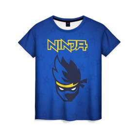Женская футболка 3D с принтом FORTNITE NINJA в городе Новоалтайск, 100% полиэфир ( синтетическое хлопкоподобное полотно) | прямой крой, круглый вырез горловины, длина до линии бедер | fnchap2 | fortnite | fortnite 2 | fortnite x | marshmello | ninja | ninja hyper streamer | ninja streamer | streamer | tyler blevins | маршмелло | ниндзя | фортнайт | фортнайт 2 | фортнайт глава 2
