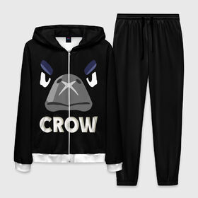 Мужской костюм 3D с принтом Brawl Stars CROW в городе Новоалтайск, 100% полиэстер | Манжеты и пояс оформлены тканевой резинкой, двухслойный капюшон со шнурком для регулировки, карманы спереди | brawl | brawl stars | crow | leon | stars | бравл | бравл старс | браво старс | ворон | ворона | игра | компьютерная | кров | леон | онлайн | старс