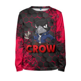 Детский лонгслив 3D с принтом Brawl Stars CROW в городе Новоалтайск, 100% полиэстер | длинные рукава, круглый вырез горловины, полуприлегающий силуэт
 | brawl | brawl stars | crow | leon | stars | бравл | бравл старс | браво старс | ворон | ворона | игра | компьютерная | кров | леон | онлайн | старс