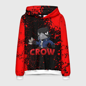 Мужская толстовка 3D с принтом Brawl Stars CROW в городе Новоалтайск, 100% полиэстер | двухслойный капюшон со шнурком для регулировки, мягкие манжеты на рукавах и по низу толстовки, спереди карман-кенгуру с мягким внутренним слоем. | brawl | brawl stars | crow | leon | stars | бравл | бравл старс | браво старс | ворон | ворона | игра | компьютерная | кров | леон | онлайн | старс