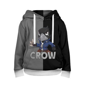 Детская толстовка 3D с принтом Brawl Stars CROW в городе Новоалтайск, 100% полиэстер | двухслойный капюшон со шнурком для регулировки, мягкие манжеты на рукавах и по низу толстовки, спереди карман-кенгуру с мягким внутренним слоем | brawl | brawl stars | crow | leon | stars | бравл | бравл старс | браво старс | ворон | ворона | игра | компьютерная | кров | леон | онлайн | старс