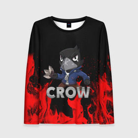Женский лонгслив 3D с принтом Brawl Stars CROW в городе Новоалтайск, 100% полиэстер | длинные рукава, круглый вырез горловины, полуприлегающий силуэт | brawl | brawl stars | crow | leon | stars | бравл | бравл старс | браво старс | ворон | ворона | игра | компьютерная | кров | леон | онлайн | старс