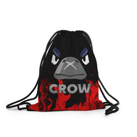 Рюкзак-мешок 3D с принтом Brawl Stars CROW в городе Новоалтайск, 100% полиэстер | плотность ткани — 200 г/м2, размер — 35 х 45 см; лямки — толстые шнурки, застежка на шнуровке, без карманов и подкладки | brawl | brawl stars | crow | leon | stars | бравл | бравл старс | браво старс | ворон | ворона | игра | компьютерная | кров | леон | онлайн | старс