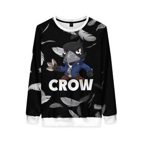 Женский свитшот 3D с принтом Brawl Stars CROW в городе Новоалтайск, 100% полиэстер с мягким внутренним слоем | круглый вырез горловины, мягкая резинка на манжетах и поясе, свободная посадка по фигуре | brawl | brawl stars | crow | leon | stars | бравл | бравл старс | браво старс | ворон | ворона | игра | компьютерная | кров | леон | онлайн | старс