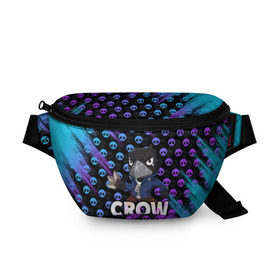 Поясная сумка 3D с принтом Brawl Stars CROW в городе Новоалтайск, 100% полиэстер | плотная ткань, ремень с регулируемой длиной, внутри несколько карманов для мелочей, основное отделение и карман с обратной стороны сумки застегиваются на молнию | brawl | brawl stars | crow | leon | stars | бравл | бравл старс | браво старс | ворон | ворона | игра | компьютерная | кров | леон | онлайн | старс
