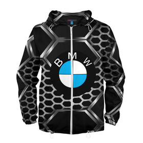 Мужская ветровка 3D с принтом BMW в городе Новоалтайск, 100% полиэстер | подол и капюшон оформлены резинкой с фиксаторами, два кармана без застежек по бокам, один потайной карман на груди | auto | automobile | bmw | car | carbon | motor | motor car | sport car | автомашина | бмв | бренд | легковой автомобиль | марка | спортивный автомобиль | тачка