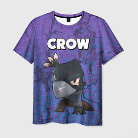 Мужская футболка 3D с принтом BRAWL STARS CROW в городе Новоалтайск, 100% полиэфир | прямой крой, круглый вырез горловины, длина до линии бедер | brawl stars | brawl stars crow | brawl stars crow phoenix | brawl stars leon | brawl stars leon shark | brawl stars robot spike | brawl stars spike | бравл старс