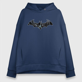 Женское худи Oversize хлопок с принтом Batman в городе Новоалтайск, френч-терри — 70% хлопок, 30% полиэстер. Мягкий теплый начес внутри —100% хлопок | боковые карманы, эластичные манжеты и нижняя кромка, капюшон на магнитной кнопке | bat man | batman | batman comics | caped crusader | comics | dark knight | shtatjl | бетмен | брюс уэйн | бэт мен | бэтмен | тёмный рыцарь