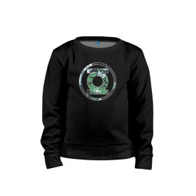 Детский свитшот хлопок с принтом Green Lantern в городе Новоалтайск, 100% хлопок | круглый вырез горловины, эластичные манжеты, пояс и воротник | dc | dc comics | green lantern | shtatjl | зеленый фонарь