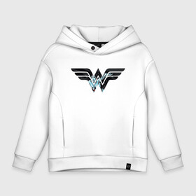 Детское худи Oversize хлопок с принтом Wonder Woman в городе Новоалтайск, френч-терри — 70% хлопок, 30% полиэстер. Мягкий теплый начес внутри —100% хлопок | боковые карманы, эластичные манжеты и нижняя кромка, капюшон на магнитной кнопке | dc | dc comics | diana prince | shtatjl | wonder woman | вандер вуман | вондер вуман | галь гадот | диана принс | супер женщина | чудо женщина