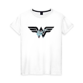 Женская футболка хлопок с принтом Wonder Woman в городе Новоалтайск, 100% хлопок | прямой крой, круглый вырез горловины, длина до линии бедер, слегка спущенное плечо | dc | dc comics | diana prince | shtatjl | wonder woman | вандер вуман | вондер вуман | галь гадот | диана принс | супер женщина | чудо женщина