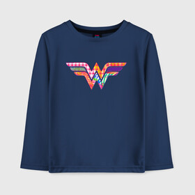 Детский лонгслив хлопок с принтом Wonder Woman logo в городе Новоалтайск, 100% хлопок | круглый вырез горловины, полуприлегающий силуэт, длина до линии бедер | dc | dc comics | diana prince | shtatjl | wonder woman | вандер вуман | вондер вуман | галь гадот | диана принс | супер женщина | чудо женщина