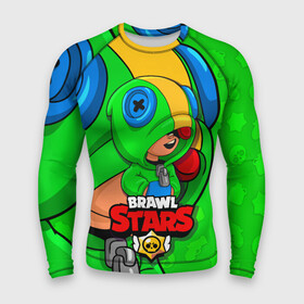 Мужской рашгард 3D с принтом BRAWL STARS LEON в городе Новоалтайск,  |  | brawl stars | brawl stars leon | brawler | leon | бравл старз | бравлер | леон
