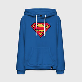 Мужская толстовка с принтом Superman logo в городе Новоалтайск, френч-терри, мягкий теплый начес внутри (100% хлопок) | карман-кенгуру, эластичные манжеты и нижняя кромка, капюшон с подкладом и шнурком | clark kent | superman | кларк кент | супермен | супермэн