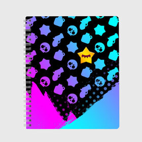 Тетрадь с принтом BRAWL STARS - SANDY в городе Новоалтайск, 100% бумага | 48 листов, плотность листов — 60 г/м2, плотность картонной обложки — 250 г/м2. Листы скреплены сбоку удобной пружинной спиралью. Уголки страниц и обложки скругленные. Цвет линий — светло-серый
 | Тематика изображения на принте: brawl | bull | colt | crow | game | games | leon | online | penny | poco | sandy | shelly | spike | star | stars | wanted | брав | бравл | браво | звезда | звезды | игра | игры | лого | онлайн | сенди | старс | сэнди