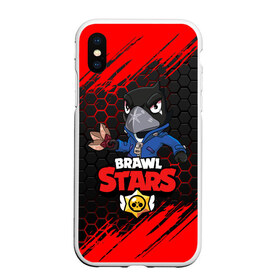 Чехол для iPhone XS Max матовый с принтом BRAWL STARS CROW ВОРОН в городе Новоалтайск, Силикон | Область печати: задняя сторона чехла, без боковых панелей | 8 bit | 8 бит | brawl stars | bull | colt | crow | leon | leon shark | shark | stars | акула | берли | ворон | динамайк | кольт | леон | леон акула | нита | спайк | шелли | эль примо