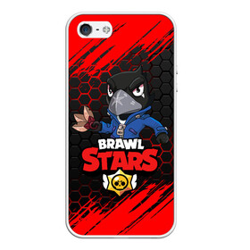 Чехол для iPhone 5/5S матовый с принтом BRAWL STARS CROW ВОРОН в городе Новоалтайск, Силикон | Область печати: задняя сторона чехла, без боковых панелей | 8 bit | 8 бит | brawl stars | bull | colt | crow | leon | leon shark | shark | stars | акула | берли | ворон | динамайк | кольт | леон | леон акула | нита | спайк | шелли | эль примо