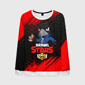 Мужской свитшот 3D с принтом BRAWL STARS  CROW / ВОРОН в городе Новоалтайск, 100% полиэстер с мягким внутренним слоем | круглый вырез горловины, мягкая резинка на манжетах и поясе, свободная посадка по фигуре | 8 bit | 8 бит | brawl stars | bull | colt | crow | leon | leon shark | shark | stars | акула | берли | ворон | динамайк | кольт | леон | леон акула | нита | спайк | шелли | эль примо