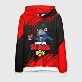 Мужская толстовка 3D с принтом BRAWL STARS CROW ВОРОН в городе Новоалтайск, 100% полиэстер | двухслойный капюшон со шнурком для регулировки, мягкие манжеты на рукавах и по низу толстовки, спереди карман-кенгуру с мягким внутренним слоем. | 8 bit | 8 бит | brawl stars | bull | colt | crow | leon | leon shark | shark | stars | акула | берли | ворон | динамайк | кольт | леон | леон акула | нита | спайк | шелли | эль примо
