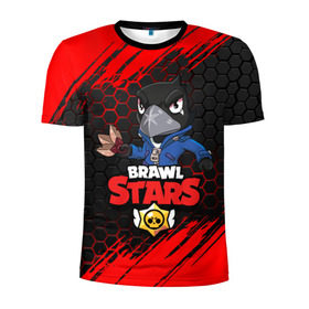 Мужская футболка 3D спортивная с принтом BRAWL STARS CROW в городе Новоалтайск, 100% полиэстер с улучшенными характеристиками | приталенный силуэт, круглая горловина, широкие плечи, сужается к линии бедра | 8 bit | 8 бит | brawl stars | bull | colt | crow | leon | leon shark | shark | stars | акула | берли | ворон | динамайк | кольт | леон | леон акула | нита | спайк | шелли | эль примо