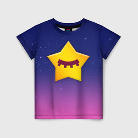 Детская футболка 3D с принтом SANDY SPACE - BRAWL STARS в городе Новоалтайск, 100% гипоаллергенный полиэфир | прямой крой, круглый вырез горловины, длина до линии бедер, чуть спущенное плечо, ткань немного тянется | brawl | bull | colt | crow | game | games | leon | online | penny | poco | sandy | shelly | spike | star | stars | wanted | брав | бравл | браво | звезда | звезды | игра | игры | лого | онлайн | сенди | старс | сэнди