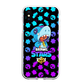 Чехол для iPhone XS Max матовый с принтом BRAWL STARS LEON SHARK в городе Новоалтайск, Силикон | Область печати: задняя сторона чехла, без боковых панелей | 8 bit | 8 бит | brawl stars | bull | colt | crow | leon | leon shark | shark | stars | акула | берли | ворон | динамайк | кольт | леон | леон акула | нита | спайк | шелли | эль примо