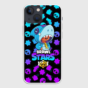 Чехол для iPhone 13 mini с принтом BRAWL STARS LEON SHARK в городе Новоалтайск,  |  | 8 bit | 8 бит | brawl stars | bull | colt | crow | leon | leon shark | shark | stars | акула | берли | ворон | динамайк | кольт | леон | леон акула | нита | спайк | шелли | эль примо