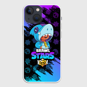 Чехол для iPhone 13 mini с принтом BRAWL STARS LEON SHARK | ЛЕОН АКУЛА в городе Новоалтайск,  |  | 8 bit | 8 бит | brawl stars | bull | colt | crow | leon | leon shark | shark | stars | акула | берли | ворон | динамайк | кольт | леон | леон акула | нита | спайк | шелли | эль примо