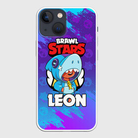 Чехол для iPhone 13 mini с принтом BRAWL STARS LEON SHARK в городе Новоалтайск,  |  | 8 bit | 8 бит | brawl stars | bull | colt | crow | leon | leon shark | shark | stars | акула | берли | ворон | динамайк | кольт | леон | леон акула | нита | спайк | шелли | эль примо