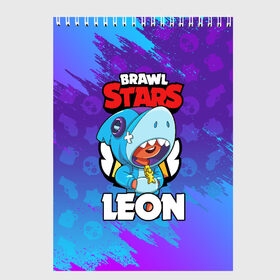 Скетчбук с принтом BRAWL STARS LEON SHARK в городе Новоалтайск, 100% бумага
 | 48 листов, плотность листов — 100 г/м2, плотность картонной обложки — 250 г/м2. Листы скреплены сверху удобной пружинной спиралью | 8 bit | 8 бит | brawl stars | bull | colt | crow | leon | leon shark | shark | stars | акула | берли | ворон | динамайк | кольт | леон | леон акула | нита | спайк | шелли | эль примо