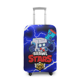 Чехол для чемодана 3D с принтом BRAWL STARS 8-BIT в городе Новоалтайск, 86% полиэфир, 14% спандекс | двустороннее нанесение принта, прорези для ручек и колес | 8 bit | 8 бит | brawl stars | bull | colt | crow | leon | leon shark | shark | stars | акула | берли | ворон | динамайк | кольт | леон | леон акула | нита | спайк | шелли | эль примо