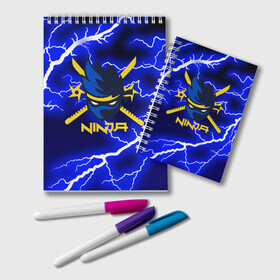 Блокнот с принтом FORTNITE NINJA в городе Новоалтайск, 100% бумага | 48 листов, плотность листов — 60 г/м2, плотность картонной обложки — 250 г/м2. Листы скреплены удобной пружинной спиралью. Цвет линий — светло-серый
 | fnchap2 | fortnite | fortnite 2 | fortnite x | marshmello | ninja | ninja hyper streamer | ninja streamer | streamer | tyler blevins | маршмелло | ниндзя | фортнайт | фортнайт 2 | фортнайт глава 2