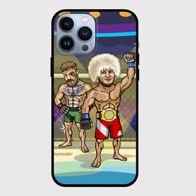 Чехол для iPhone 13 Pro Max с принтом Хабиб Нурмагомедов VS Конор в городе Новоалтайск,  |  | khabib | mcgreg | mcgregor | mma | ufc | боец | дагестан | даги | единоборства | конор | конор макгрегор | макгрегор | махачкала | мма | спорт | хабиб | хабиб нурмагомедов | юфс