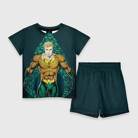 Детский костюм с шортами 3D с принтом Aquaman в городе Новоалтайск,  |  | aquaman | arthur curry | dc | dc comics | shtatjl | аквамен | артур карри