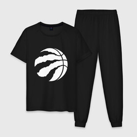 Мужская пижама хлопок с принтом Toronto Raptors W в городе Новоалтайск, 100% хлопок | брюки и футболка прямого кроя, без карманов, на брюках мягкая резинка на поясе и по низу штанин
 | nba | raptors | toronto | toronto raptors | баскетбол | нба | рэпторс | торонто | торонто рэпторс