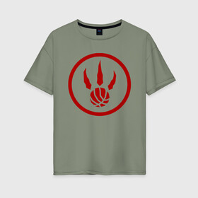Женская футболка хлопок Oversize с принтом Toronto Raptors alt в городе Новоалтайск, 100% хлопок | свободный крой, круглый ворот, спущенный рукав, длина до линии бедер
 | nba | raptors | toronto | toronto raptors | баскетбол | нба | рэпторс | торонто | торонто рэпторс
