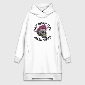 Платье-худи хлопок с принтом Punks Means Life Now в городе Новоалтайск,  |  | punk | punks | punks means life | punks not dead | ирокез | металл | металлист | музыкант | нефор | неформал | неформалы | панк | панки | тяжелая музыка