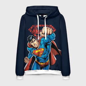 Мужская толстовка 3D с принтом Superman в городе Новоалтайск, 100% полиэстер | двухслойный капюшон со шнурком для регулировки, мягкие манжеты на рукавах и по низу толстовки, спереди карман-кенгуру с мягким внутренним слоем. | clark kent | shtatjl | superman | кларк кент | супермен | супермэн