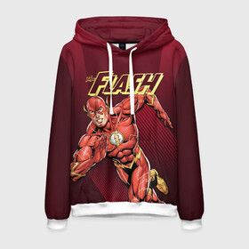 Мужская толстовка 3D с принтом The Flash в городе Новоалтайск, 100% полиэстер | двухслойный капюшон со шнурком для регулировки, мягкие манжеты на рукавах и по низу толстовки, спереди карман-кенгуру с мягким внутренним слоем. | barry allen | dc | dc comics | flash | барри аллен | флеш | флэш