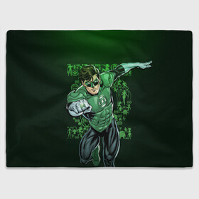 Плед 3D с принтом Green Lantern в городе Новоалтайск, 100% полиэстер | закругленные углы, все края обработаны. Ткань не мнется и не растягивается | dc | dc comics | green lantern | shtatjl | зеленый фонарь