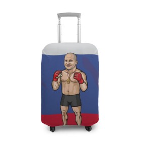 Чехол для чемодана 3D с принтом Фёдор Владимирович Емельяненко в городе Новоалтайск, 86% полиэфир, 14% спандекс | двустороннее нанесение принта, прорези для ручек и колес | mma | ufc | боец | бокс | боксер | единоборства | мма | спорт | юфс