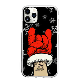 Чехол для iPhone 11 Pro Max матовый с принтом Рок Дед Мороз в городе Новоалтайск, Силикон |  | happy new year | santa | дед мороз | каникулы | мороз | новогодний свитер | новый год | оливье | праздник | рождество | санта клаус | свитер новогодний | снег | снегурочка | снежинки