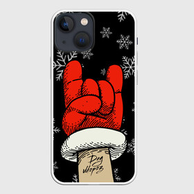 Чехол для iPhone 13 mini Рок Дед Мороз: в городе Новоалтайск, | | happy new year | santa | дед мороз | каникулы | мороз | новогодний свитер | новый год | оливье | праздник | рождество | санта клаус | свитер новогодний | снег | снегурочка | снежинки