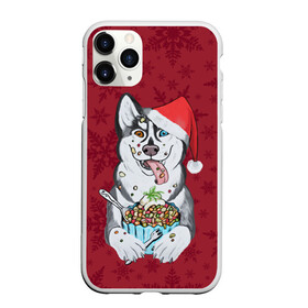 Чехол для iPhone 11 Pro Max матовый с принтом Christmas Husky в городе Новоалтайск, Силикон |  | Тематика изображения на принте: happy new year | santa | дед мороз | каникулы | мороз | новогодний свитер | новый год | оливье | праздник | рождество | санта клаус | свитер новогодний | снег | снегурочка | снежинки