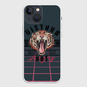 Чехол для iPhone 13 mini с принтом Злой тигр Angry Tiger в городе Новоалтайск,  |  | 1996 | агрессивный | большая кошка | голова | злой | клыки | кошка | крупная кошка | лев | тигр
