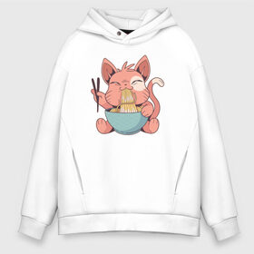 Мужское худи Oversize хлопок Cat Ramen: в городе Новоалтайск, френч-терри — 70% хлопок, 30% полиэстер. Мягкий теплый начес внутри —100% хлопок | боковые карманы, эластичные манжеты и нижняя кромка, капюшон на магнитной кнопке | cat | ramen | кот | котики | кошка | рамен | рамэн
