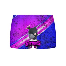 Мужские трусы 3D с принтом BRAWL STARS CROW в городе Новоалтайск, 50% хлопок, 50% полиэстер | классическая посадка, на поясе мягкая тканевая резинка | 