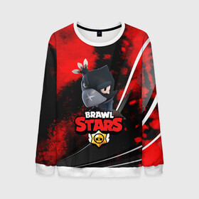 Мужской свитшот 3D с принтом BRAWL STARS CROW в городе Новоалтайск, 100% полиэстер с мягким внутренним слоем | круглый вырез горловины, мягкая резинка на манжетах и поясе, свободная посадка по фигуре | android | brawl stars | crow | games | leon | mobile game | stars | бравл старс | ворон | игры | леон | мобильные игры