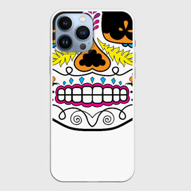 Чехол для iPhone 13 Pro Max с принтом Мексиканский череп   Skull в городе Новоалтайск,  |  | Тематика изображения на принте: calavera | day of the dead | dia de los muertos | halloween | skull | sugar skull | готика | день мертвых | колдовство | мексиканский череп | мистика | подарок | сахарный череп | цветы | череп